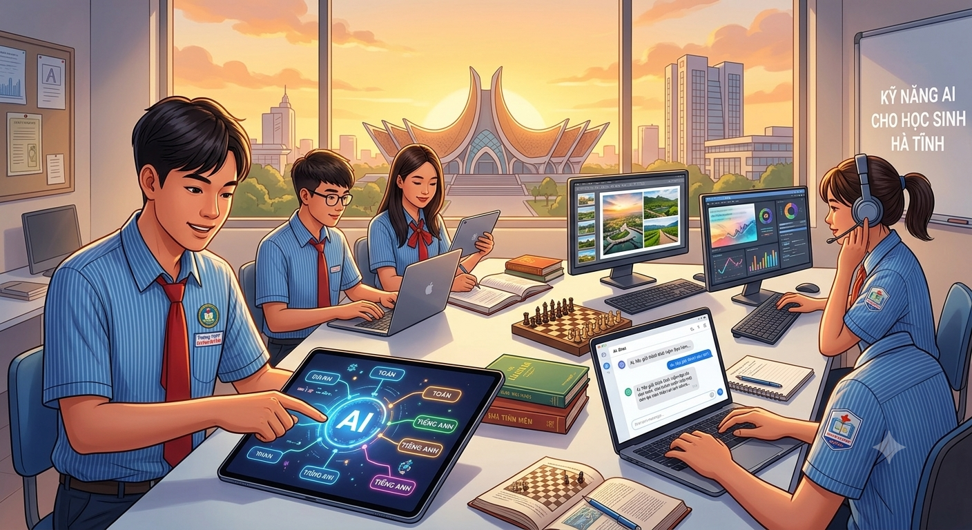 5 kỹ năng AI học sinh Hà Tĩnh nên có